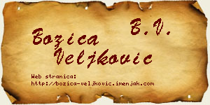 Božica Veljković vizit kartica